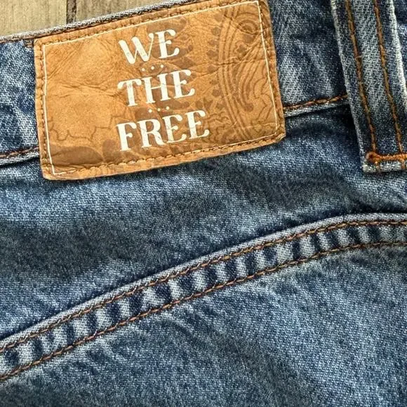 We The Free Old West Slouchy High Rise Wide Leg Jean Size 25 - Picture 5 of 7